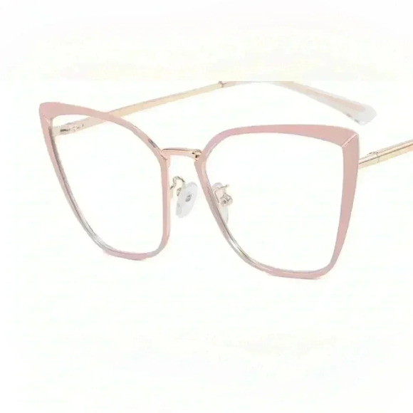 Cat Eye Glasses Pink Frames Fashionista - Picture 1 of 1